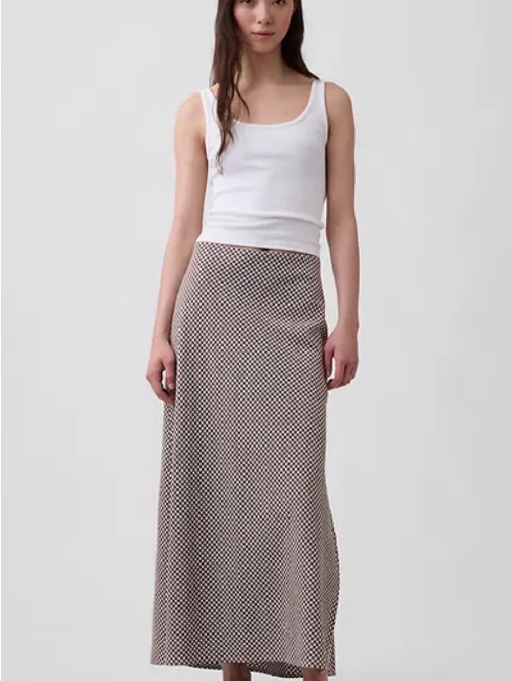 Linen Maxi Slip Skirt
